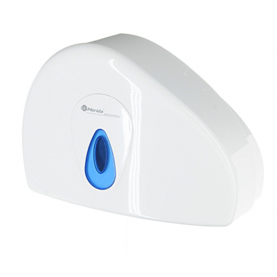 Pojemnik na papier toaletowy Merida Top DUO z uchwytem na resztkę rolki, niebieskie okienko